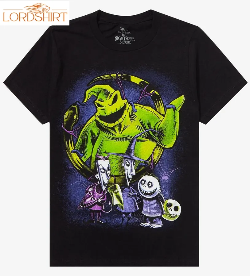 The Nightmare Before Christmas Oogie Boogie Neon Boyfriend Fit Girls T Shirt