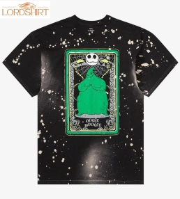 The Nightmare Before Christmas Oogie Boogie Tarot Card Splatter Boyfriend Fit Girls T Shirt Plus Size