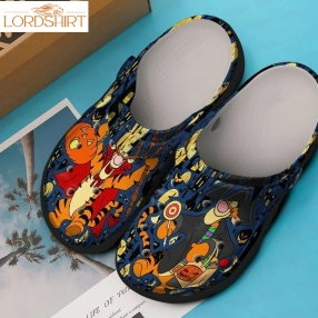 Tigger Halloween Crocs Crocband Clog Comfortable Water Shoes In Dark Blue