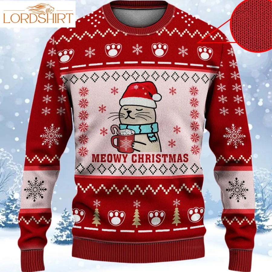 Ugly Cat Christmas Sweater 