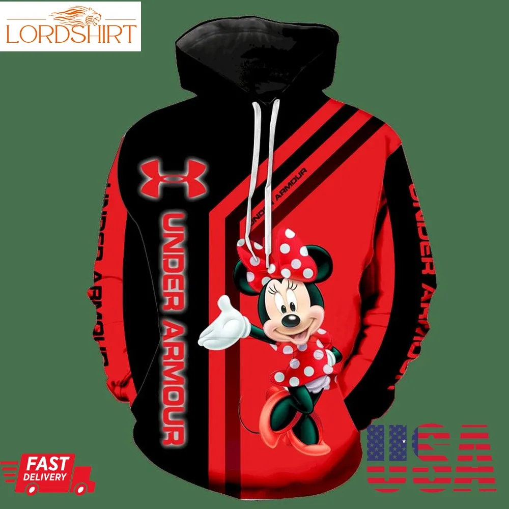 Under Armour Minnie Mouse New Full All Over Print V1434 Hoodie Zipper