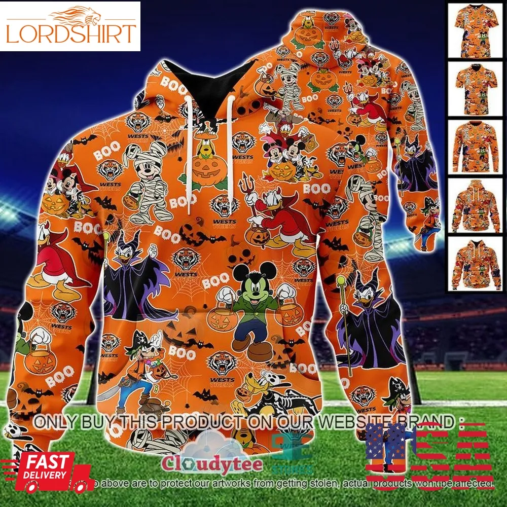 Wests Tigers Mickey Friends Halloween Shirt, Hoodie  