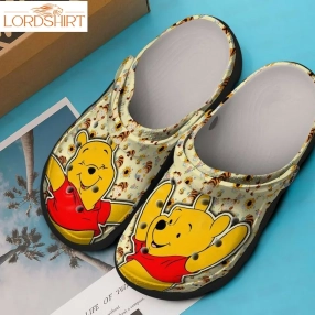 Winne The Pooh Crocs Crocband Clog Comfortable Water Shoes In Yellow