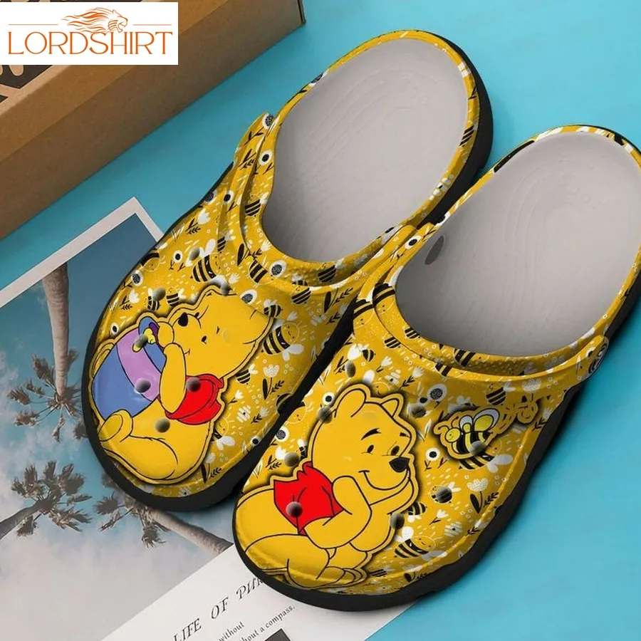 Winne The Pooh With Bee Crocs Crocband Clog Comfortable Water Shoes