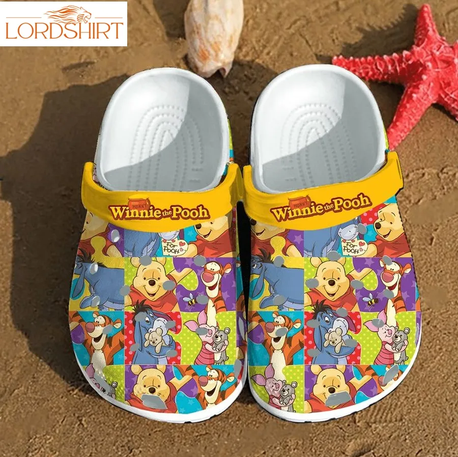 Winnie The Pooh Charcters For Men And Women Rubber Crocs Crocband Clogs