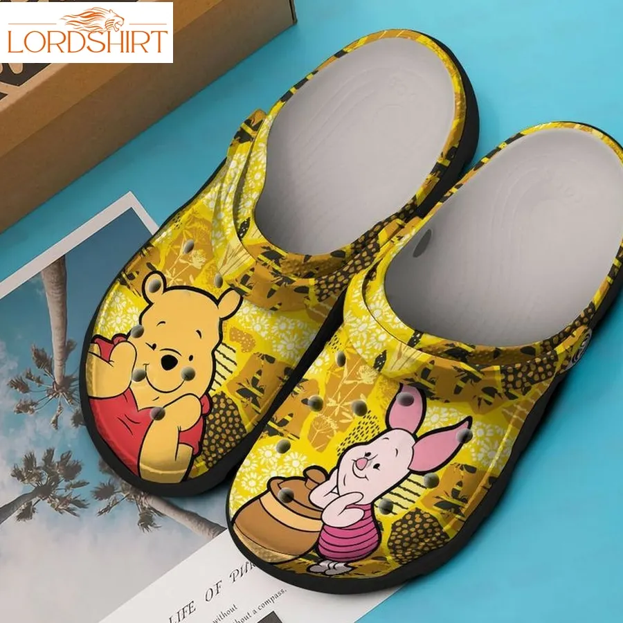 Winnie The Pooh Crocs Crocband Clog Comfortable Water Shoes In Yellow