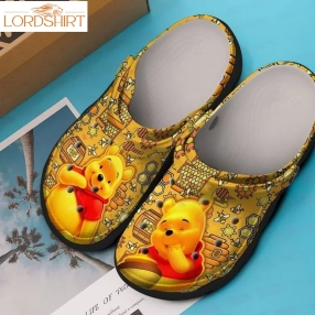 Winnie The Pooh Yellow Rubber Crocs Crocband Clogs