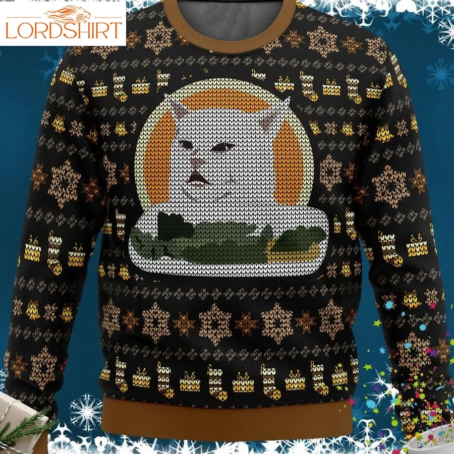 Woman Yelling At Cat Meme V2 Ugly Christmas Sweater