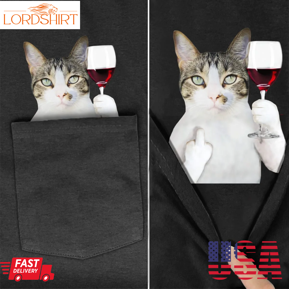 Aegean Cat Wine Pocket T Shirt