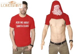 Ask Me About Santa Claus Flip Men's Tshirt