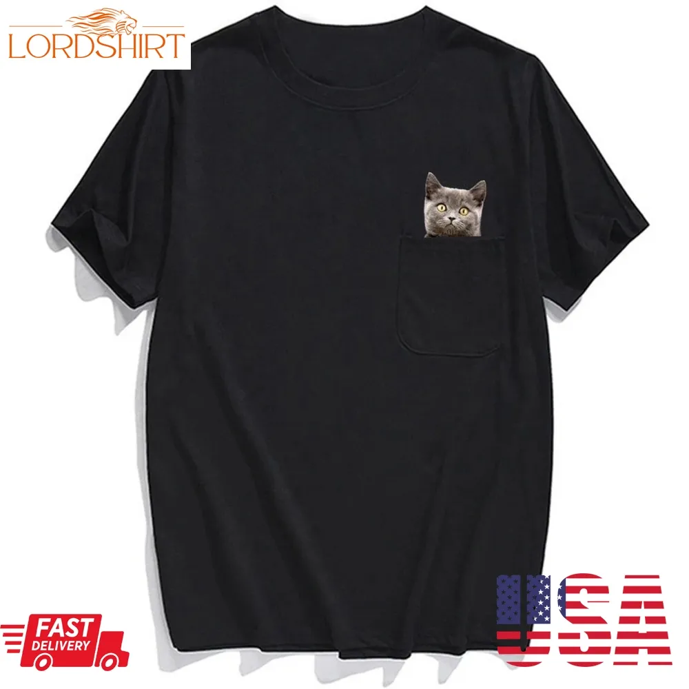 Funny Cat T Shirt Side Pocket Hidden Middle Finger Signed Funny Cat