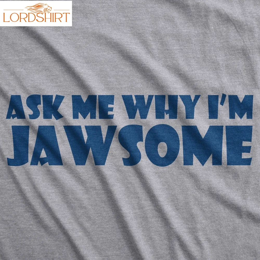 Youth Ask Me Why Im Jawsome Cool Movie Great White Shark Shirt Costume For Kids