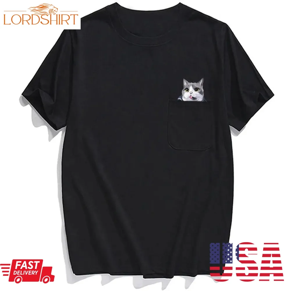 Funny Cat T Shirt Side Pocket Hidden Middle Finger Signed Funny Cat 3