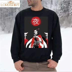 Atomic Samurai Night Illustration Graphic Unisex Sweatshirt