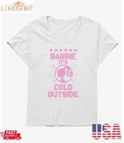 Barbie It's Cold Outside Ugly Christmas Pattern Girls T Shirt Plus Size