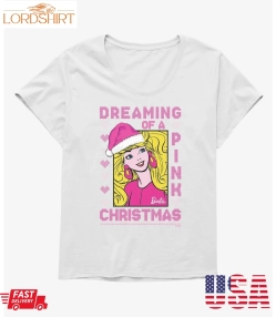 Barbie Pink Christmas Ugly Sweater Pattern Girls T Shirt Plus Size