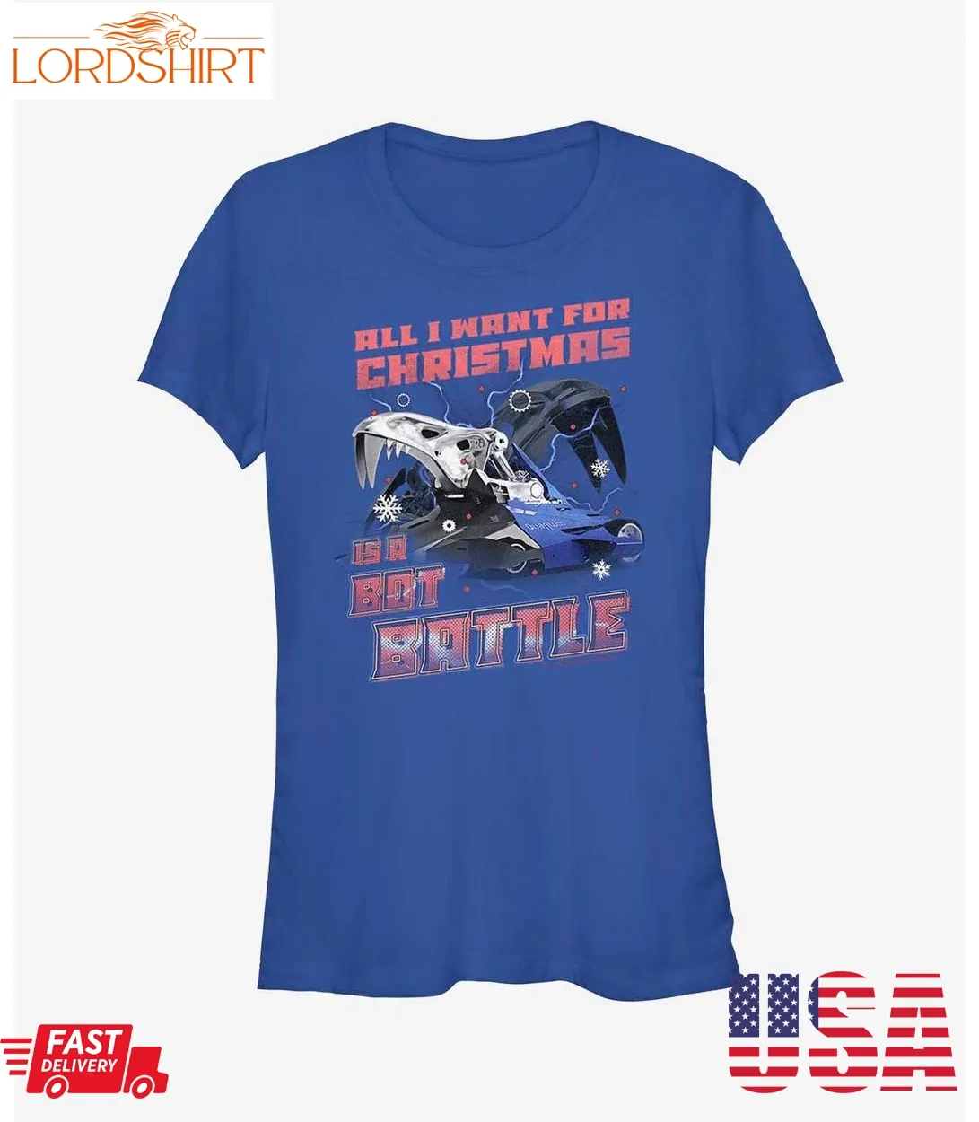 Battlebots All I Want For Christmas Bots Girls T Shirt