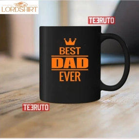 Best Dad Ever Graphic Fathers Day Orange Mug