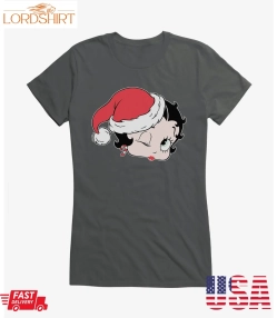 Betty Boop Christmas Kiss Girls T Shirt