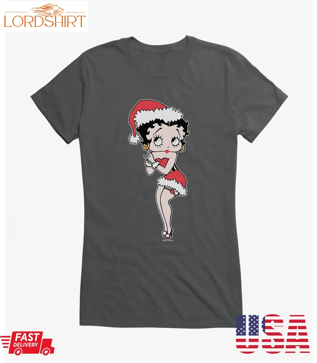 Betty Boop Christmas Wishes Girls T Shirt