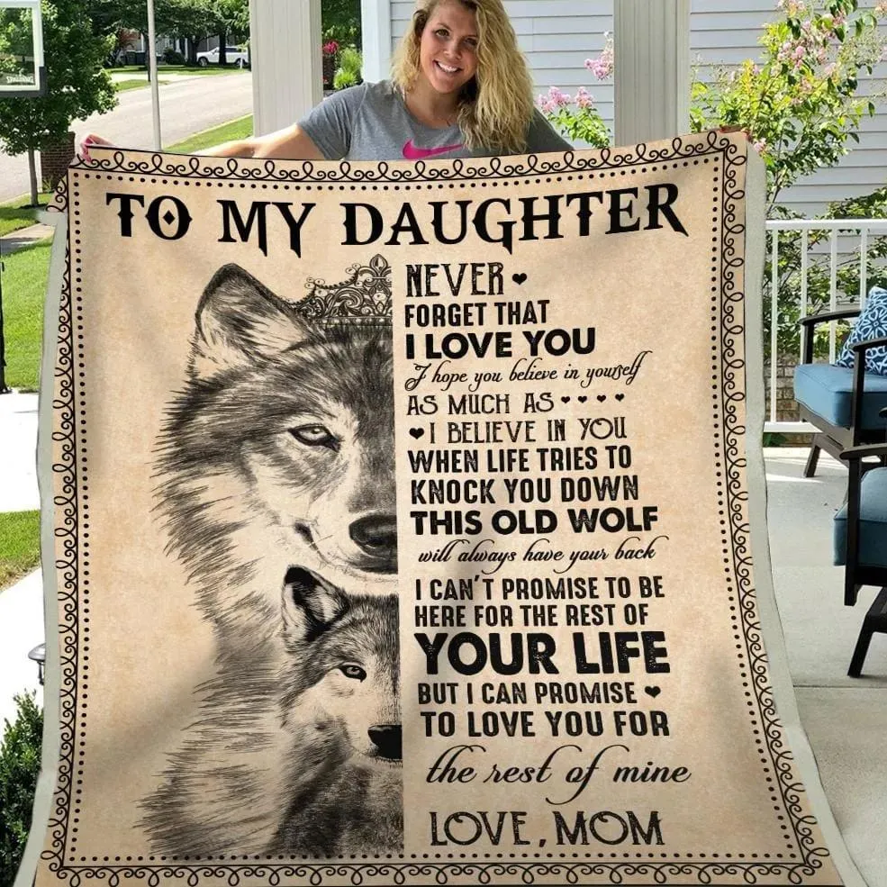 Blanket For Daughter Lion Crown Never Forget That I Love You   To My Daughter Blanket From Mom