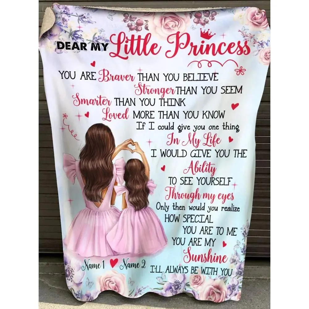 Blanket For Daughter You Are Braver Than You Believe Personalized Name