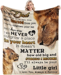 Blanket Gift For Dad From Daughter, Fathers Day Presents Blanket