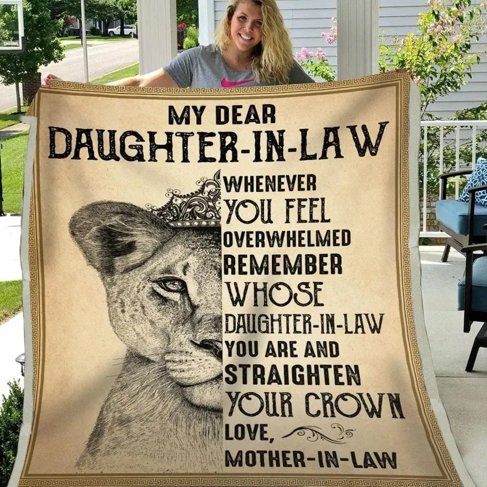 Blanket Gift For Daughter In Law Remember Whose Daughter You Are And Straighten Your Crown