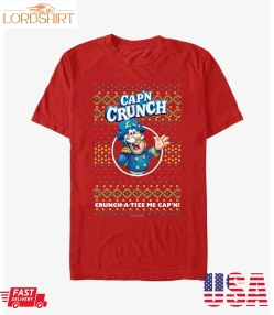 Capn Crunch Ugly Christmas Sweater Pattern T Shirt