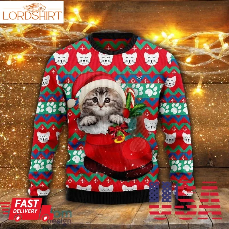 Cat Socks Ugly Christmas Sweater Men And Women Gift For Christmas