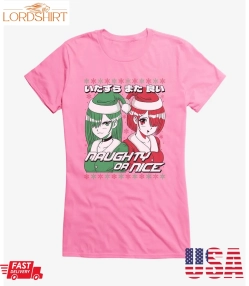 Christmas Anime Naughty Or Nice Girls T Shirt