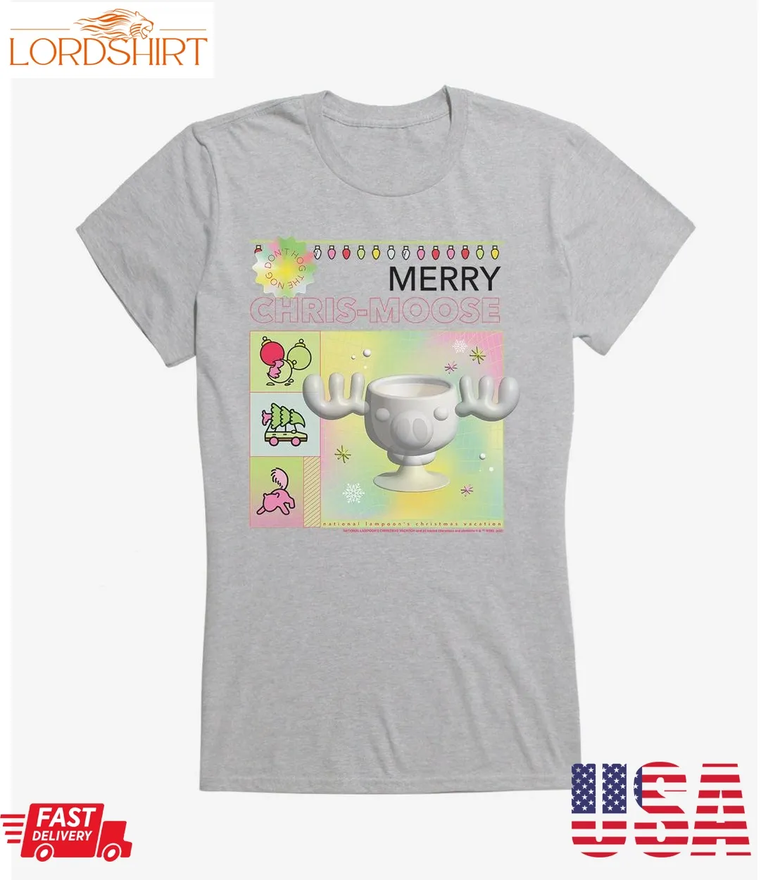 Christmas Vacation Chris Moose Pastel Girls T Shirt