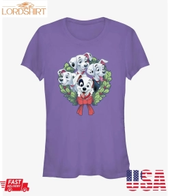 Disney 101 Dalmatians Puppy Christmas Wreath Girls T Shirt