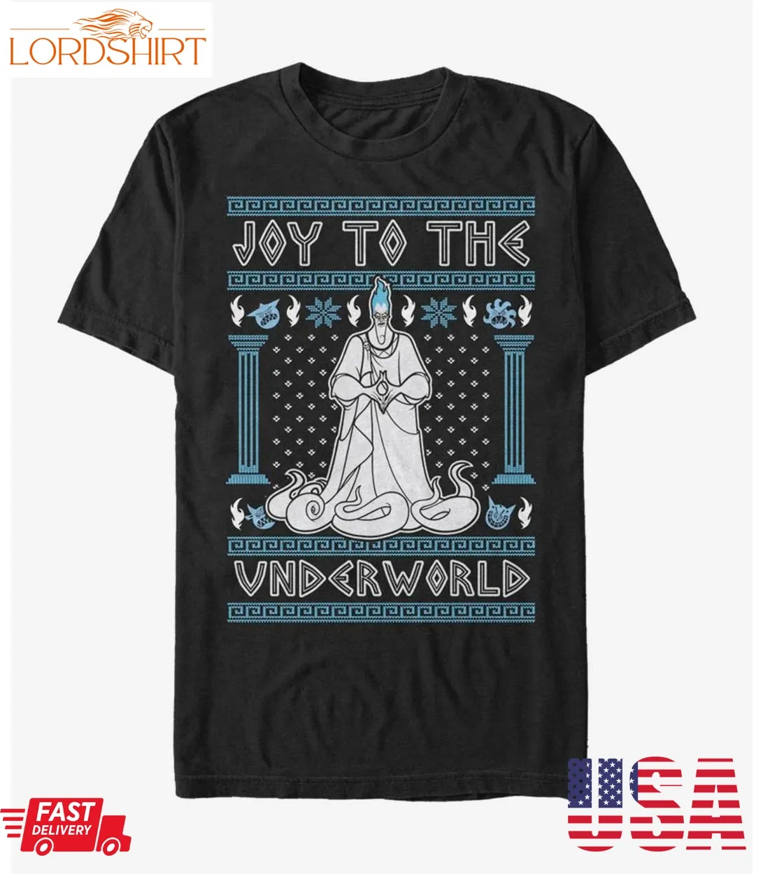 Disney Hercules Hades Joy To The Underworld Ugly Christmas T Shirt