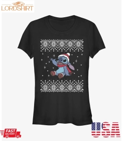 Disney Lilo And Stitch Christmas Front Girls T Shirt