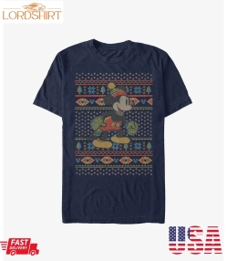 Disney Mickey Mouse Vintage Ugly Christmas Extra Soft T Shirt