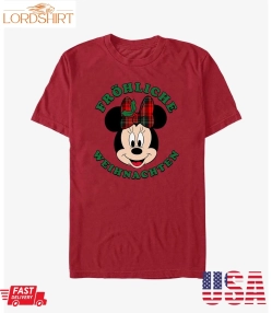 Disney Minnie Mouse Frohliche Weihnachten Merry Christmas In German T Shirt