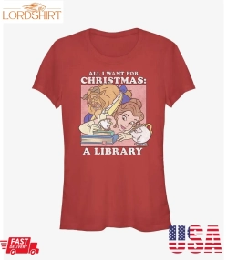 Disney Princess Belle All I Want For Christmas Girls T Shirt