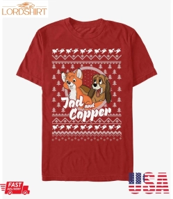 Disney The Fox And The Hound Tod And Copper Ugly Christmas T Shirt