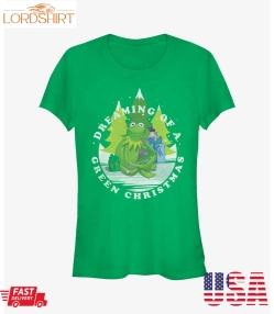 Disney The Muppets Dreaming Of Green Christmas Girls T Shirt