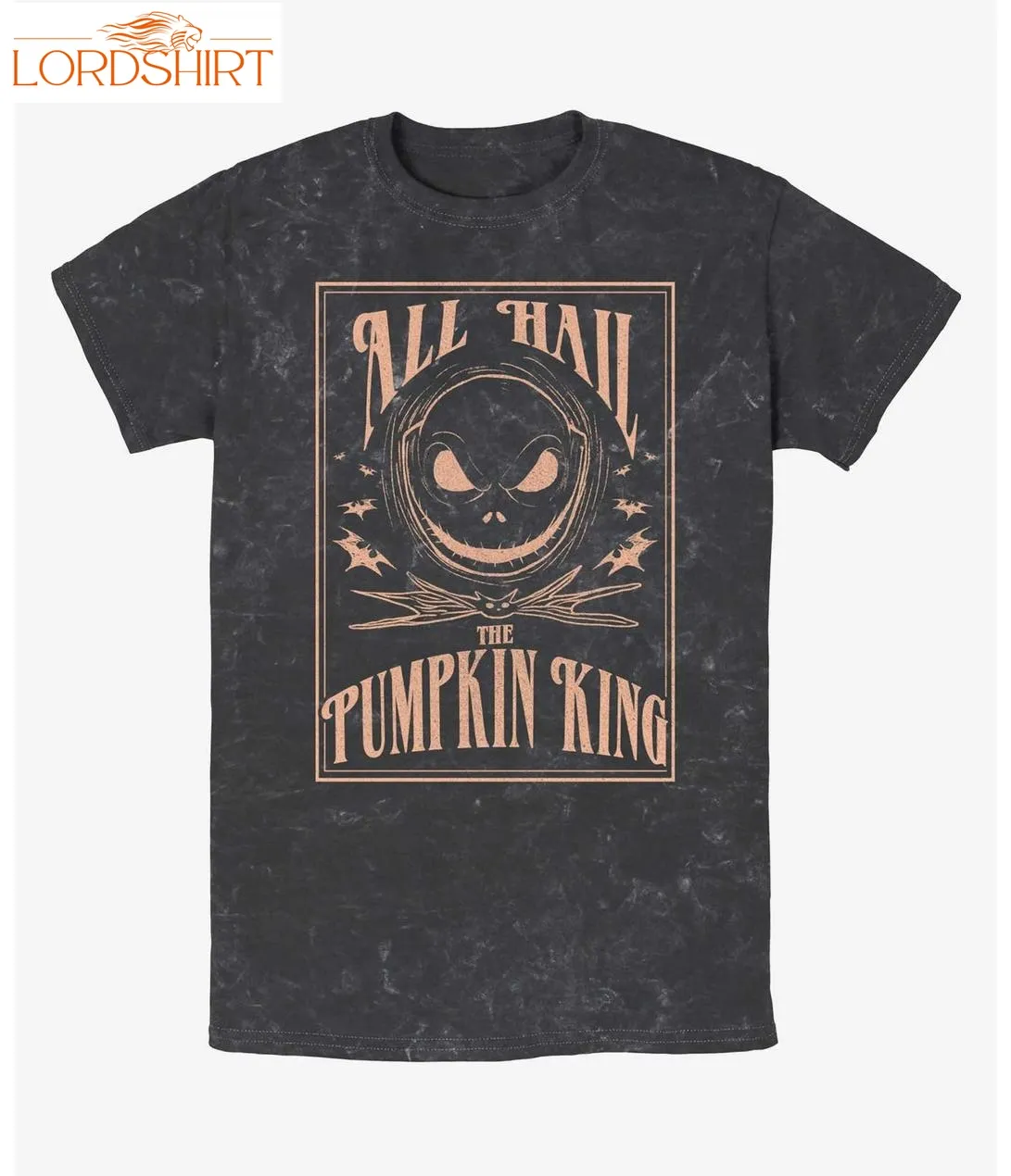 Disney The Nightmare Before Christmas Hail Jack The Pumpkin King Mineral Wash T Shirt