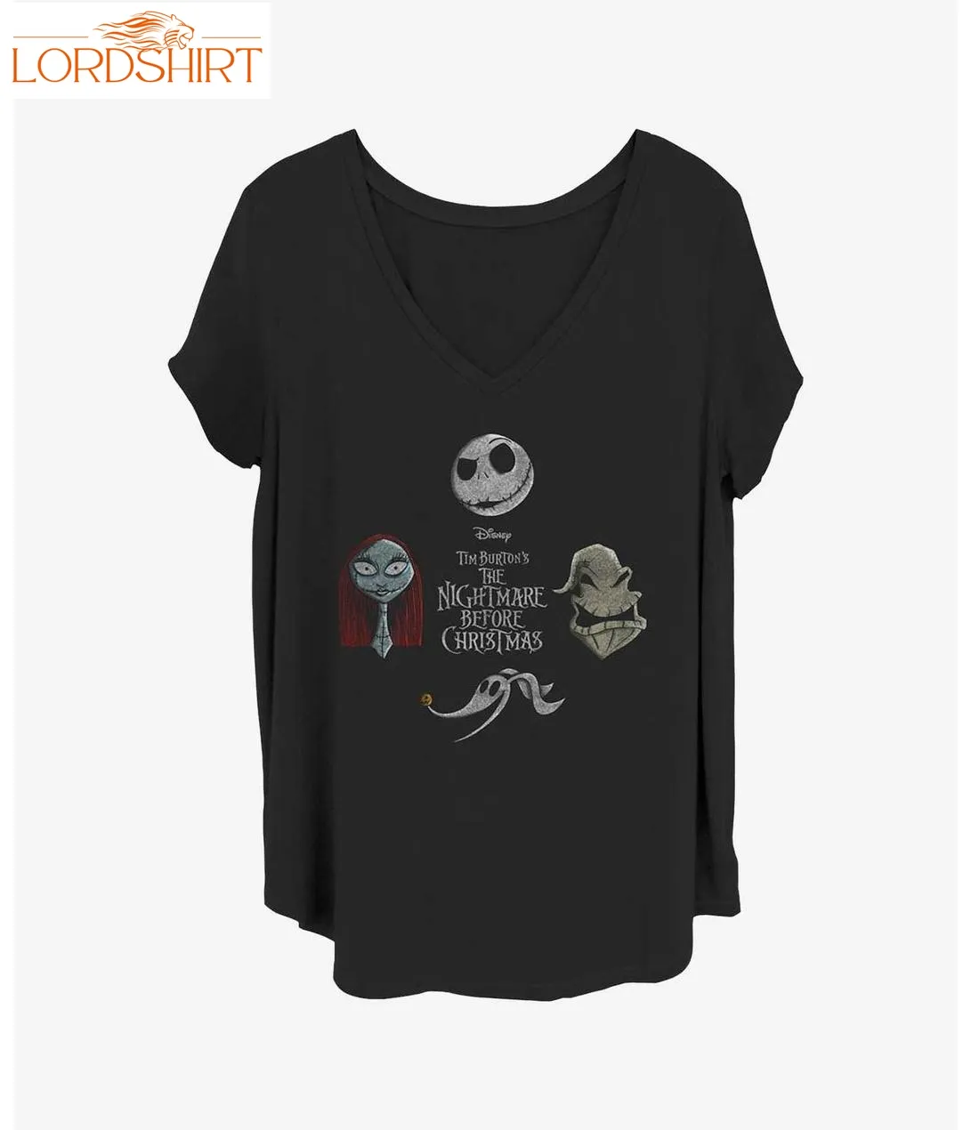 Disney The Nightmare Before Christmas Heads Up Girls T Shirt Plus Size