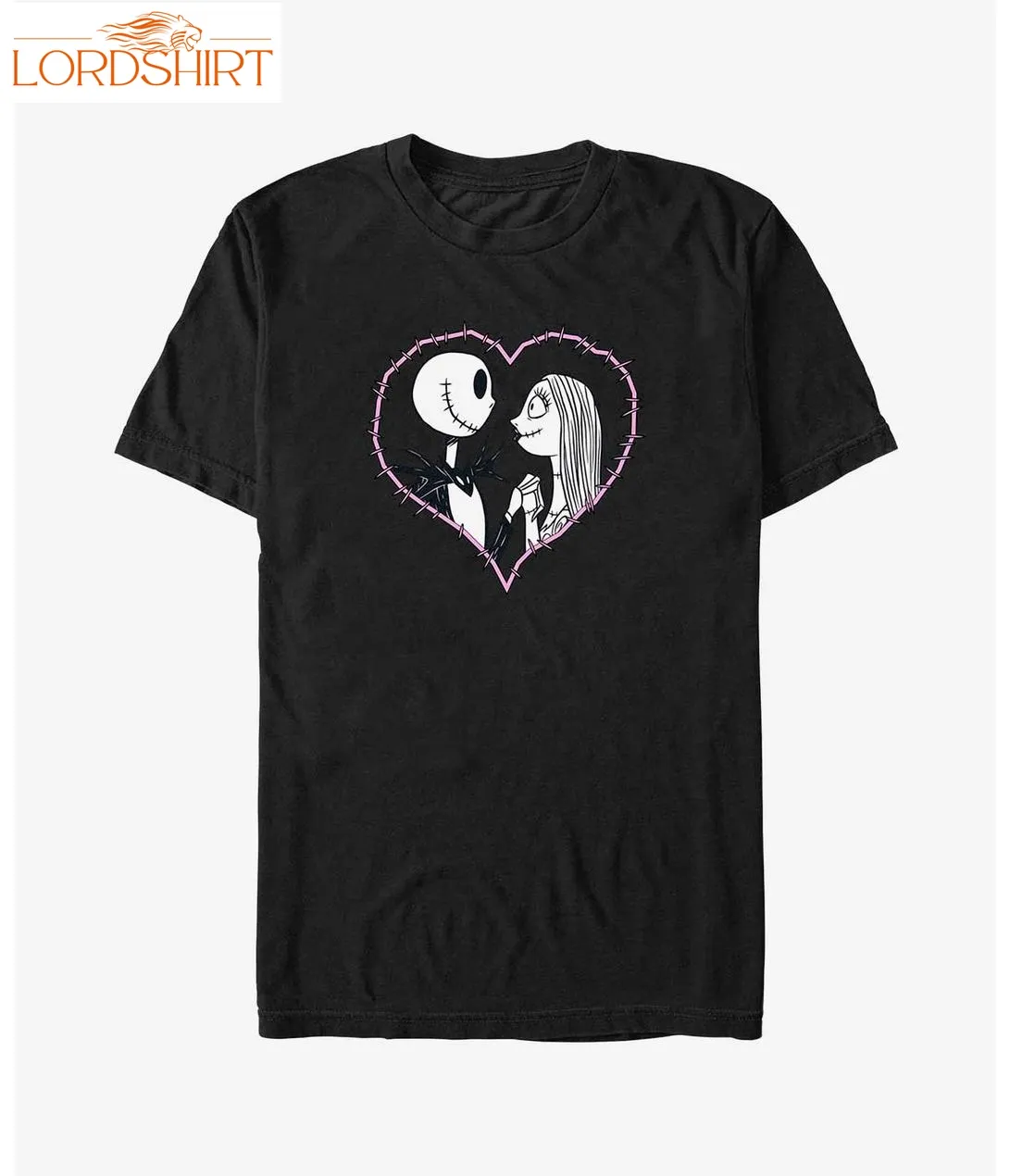 Disney The Nightmare Before Christmas Heart Stitch Jack And Sally Big And Tall T Shirt