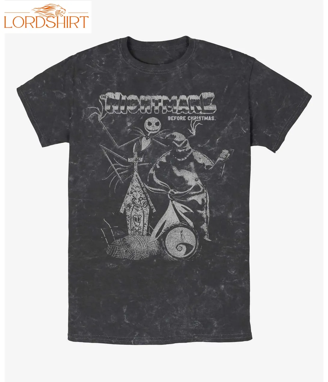 Disney The Nightmare Before Christmas Jack And Boogie Mineral Wash T Shirt