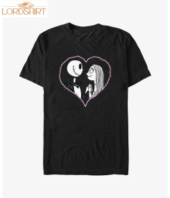 Disney The Nightmare Before Christmas Jack And Sally Heart Stitch Extra Soft T Shirt