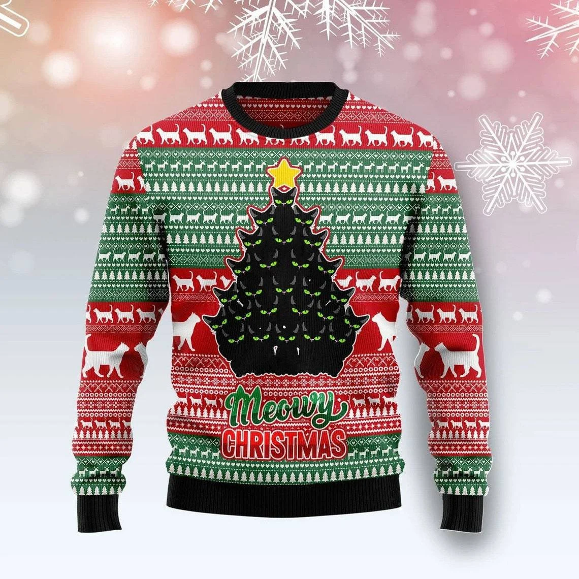 Merry Catmas 3D Ugly Christmas Sweater