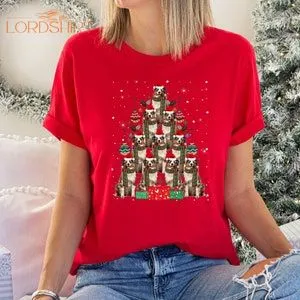 Australian Shepherd Christmas Dog Themed Women's Tshirt