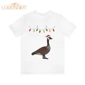 Canada Goose With Colorful Lights Christmas T-shirt