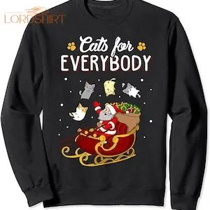 Cats For Everybody Cat Christmas Ugly Christmas T-shirt