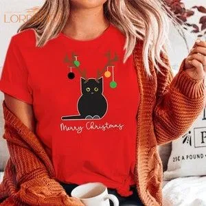 Christmas Cat Shirt Christmas Shirt Cute Christmas Shirt